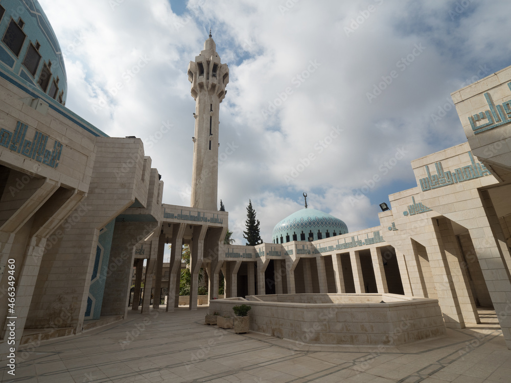 Mezquita del Rey Abdalá I, en Ammán, Jordania, Asia