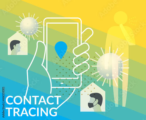 Using Contact Tracing for Coronavirus Detection - Illustration