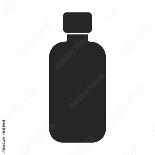 Cosmetic bottle vector icon.Black vector icon isolated on white background cosmetic bottle.