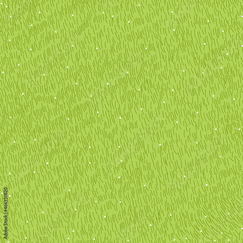 Lawn grass seamless pattern in summer,Vector illustration cartoon nature green field texture,Cute meadow with flowers in springtime,Pattern summer grass on ground,Natural background for four seasons