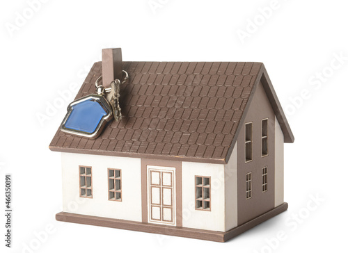 House model with key on whi...
