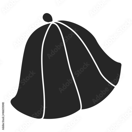 Sauna hat vector icon.Black vector icon isolated on white background sauna hat.