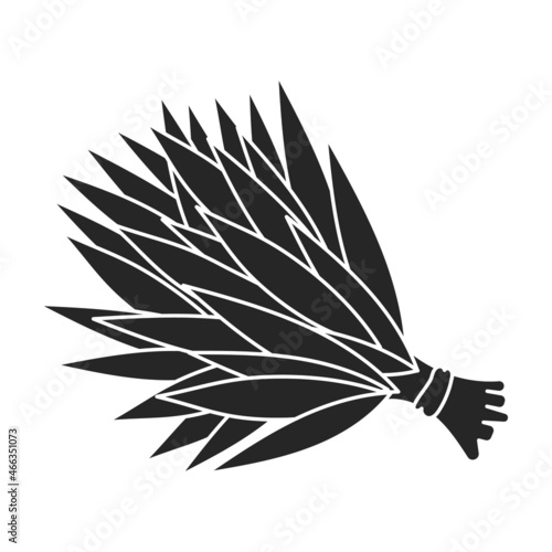 Sauna broom vector icon.Black vector icon isolated on white background sauna broom.