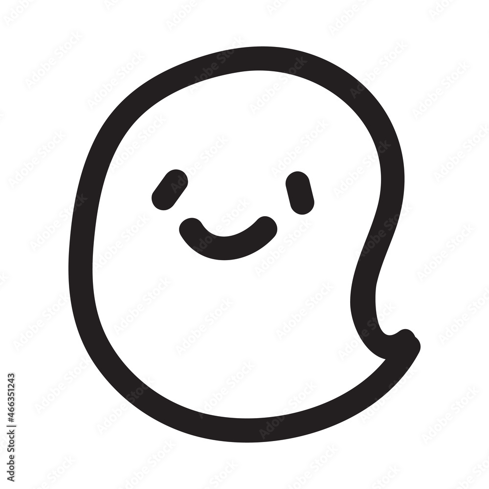 Cute doodle ghost character. Happy Halloween ghost cartoon vector illustration. Party card invitation print Cute doodle ghost character. Happy Halloween ghost cartoon vector illustration. Party card invitation print