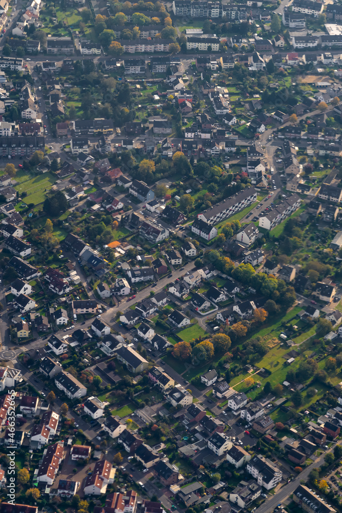 High angle shot of townscape,High angle shot of Houses.