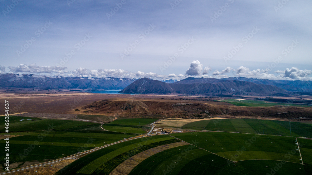 Fototapeta premium circle crop fields seen from above