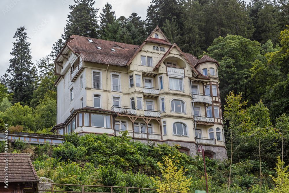Triberg, Germany. Building at the edge of the forest