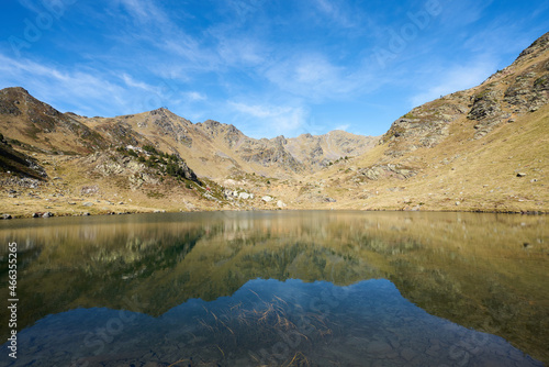 Landscape of lake in Andorra