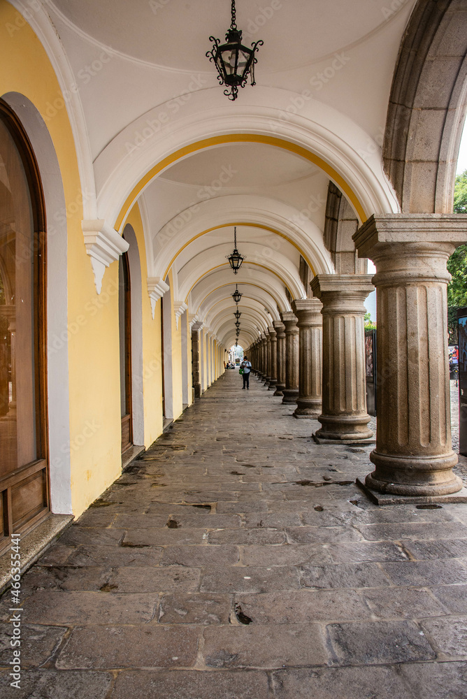 Arches at the Palacio de los Capitanes Generales (Captain General Palace), ,Antigua, Guatemala