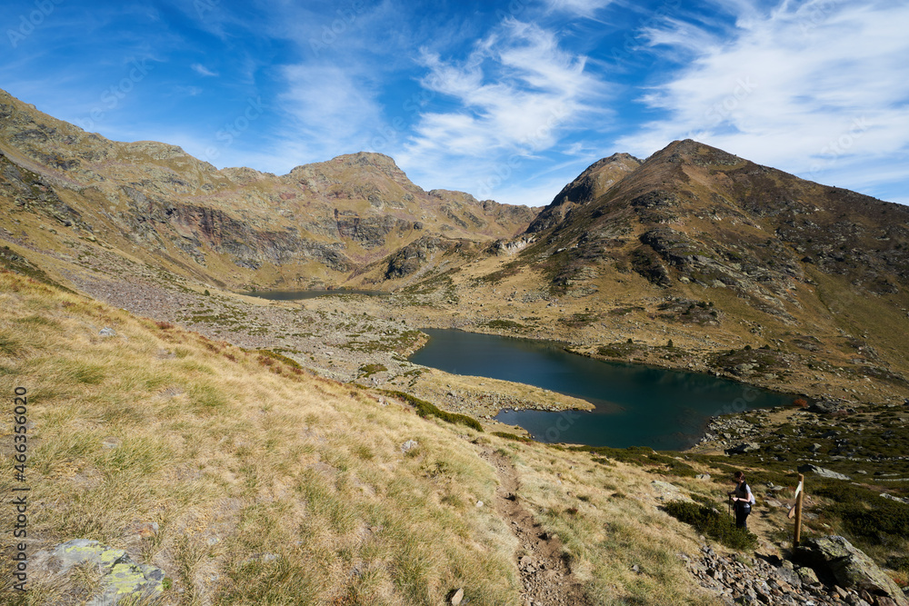 Landscape of lake in Andorra