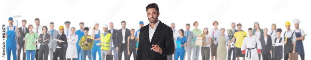 Fototapeta premium Businessman pointing at you