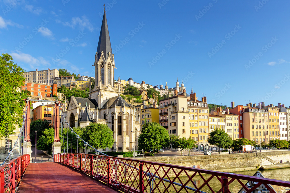 Saint George's footbridge in Lyon