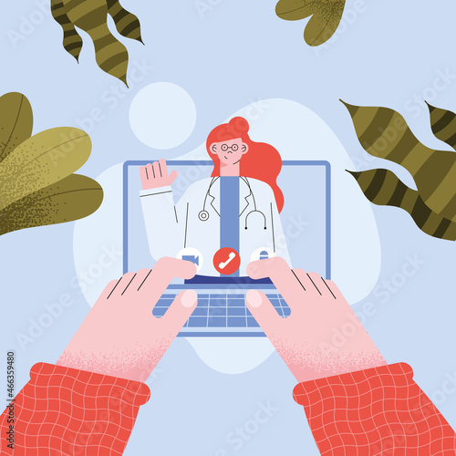 patient in video consulting