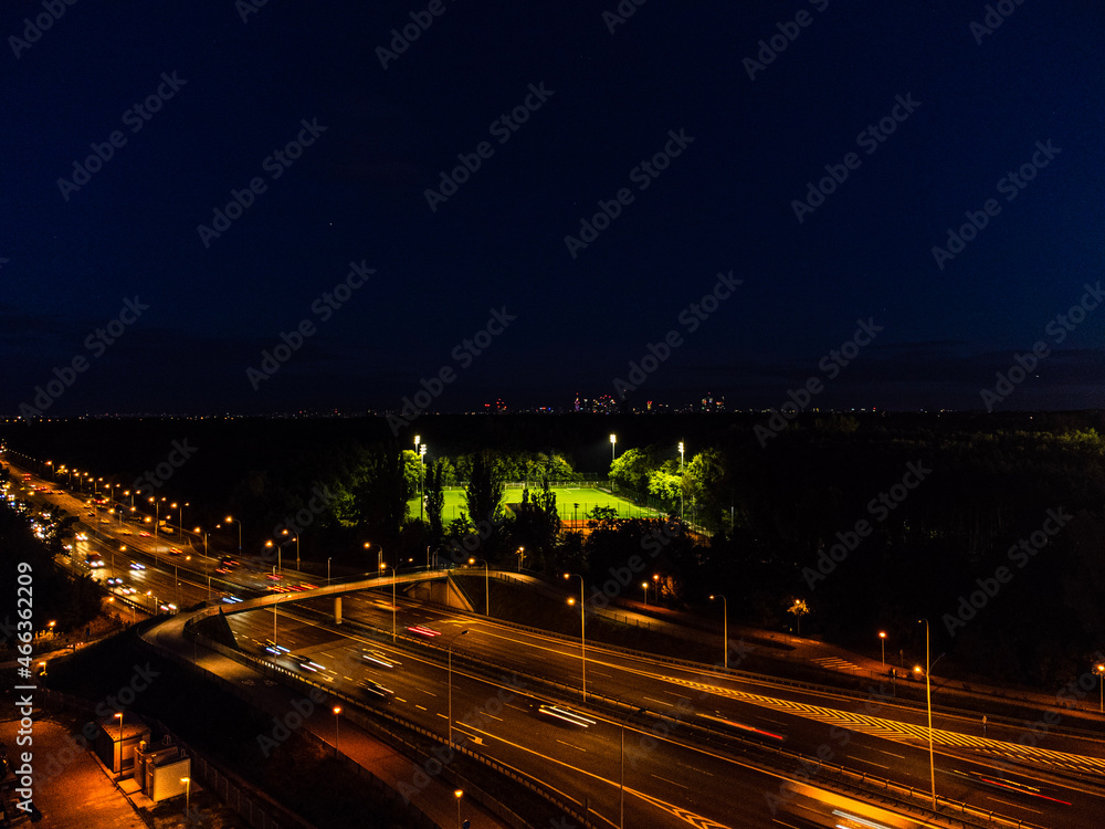 Fototapeta premium night traffic on the highway