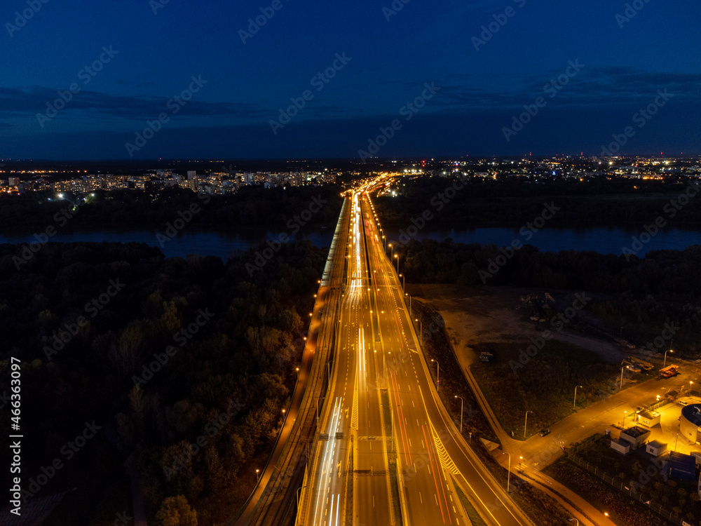 Fototapeta premium highway bridge at night
