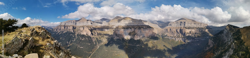panorama view of the three king mountains