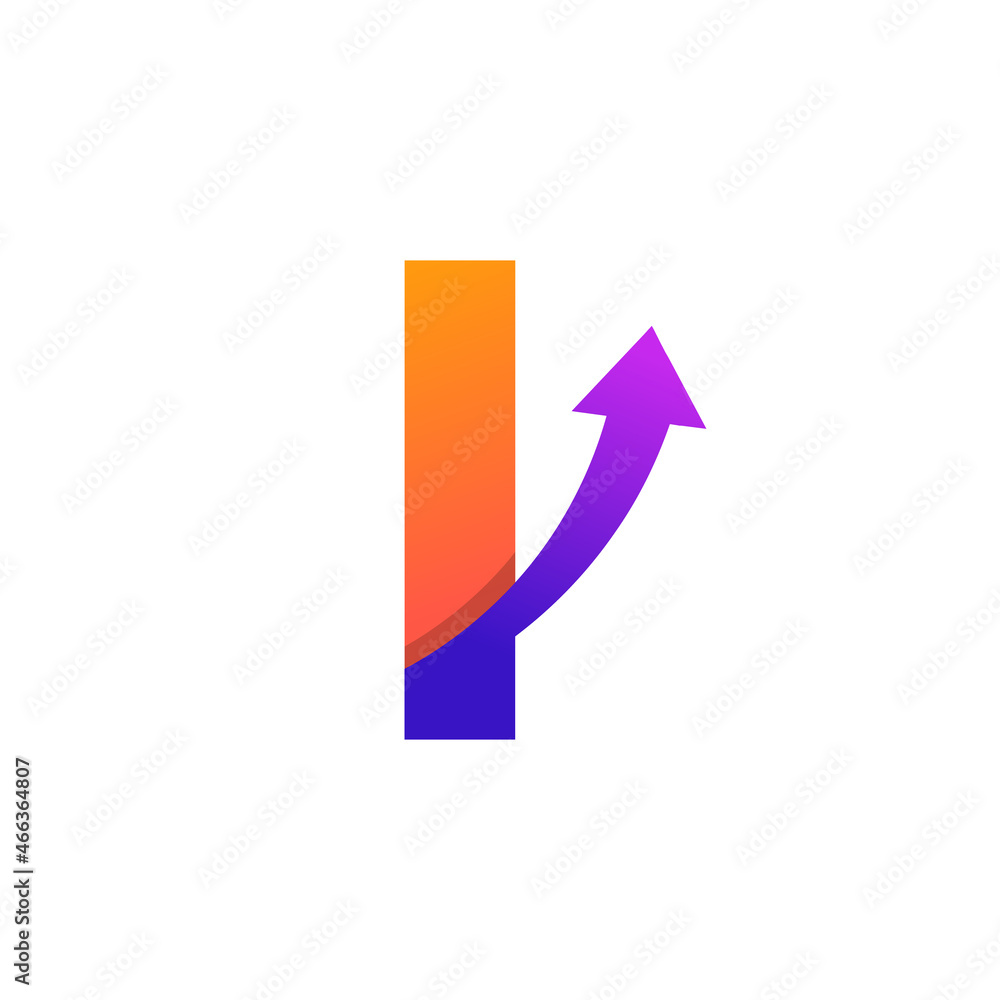 Initial Letter I Arrow Up Logo Symbol. Good for Company, Travel, Start up, Logistic and Graph Logos Initial Letter I Arrow Up Logo Symbol. Good for Company, Travel, Start up, Logistic and Graph Logos