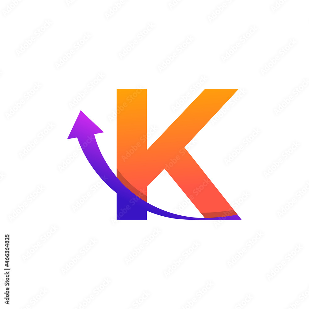 Initial Letter K Arrow Up Logo Symbol. Good for Company, Travel, Start up, Logistic and Graph Logos Initial Letter K Arrow Up Logo Symbol. Good for Company, Travel, Start up, Logistic and Graph Logos