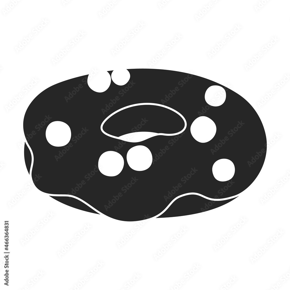 Doughnut black vector illustration of icon.Isolated illustration black of donut on white background.Vector icon of chocolate doughnut. Doughnut black vector illustration of icon.Isolated illustration black of donut on white background.Vector icon of chocolate doughnut.