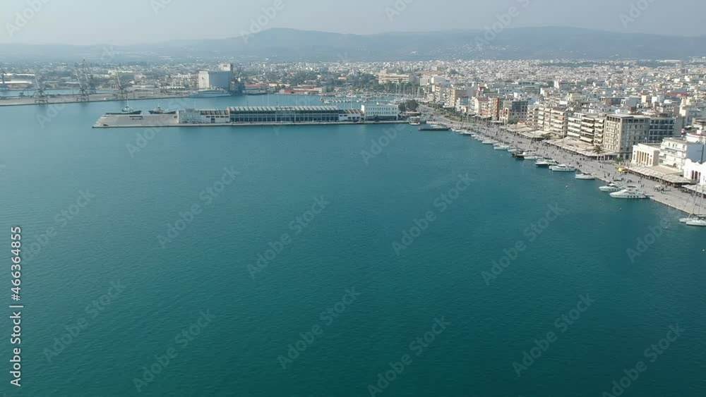 Aerial view over Volos seaside city, Magnesia, Greece Aerial view over Volos seaside city, Magnesia, Greece