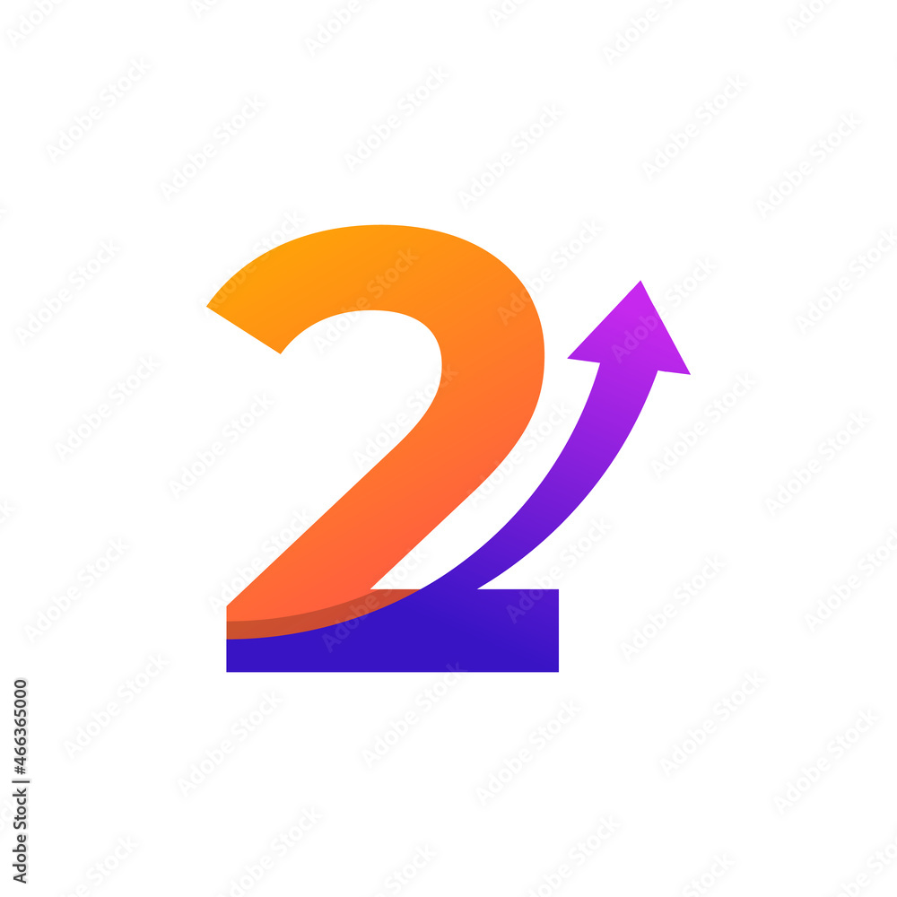 Number 2 Arrow Up Logo Symbol. Good for Company, Travel, Start up, Logistic and Graph Logos Number 2 Arrow Up Logo Symbol. Good for Company, Travel, Start up, Logistic and Graph Logos