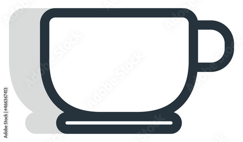 Small cup, illustration, vector, on a white background.