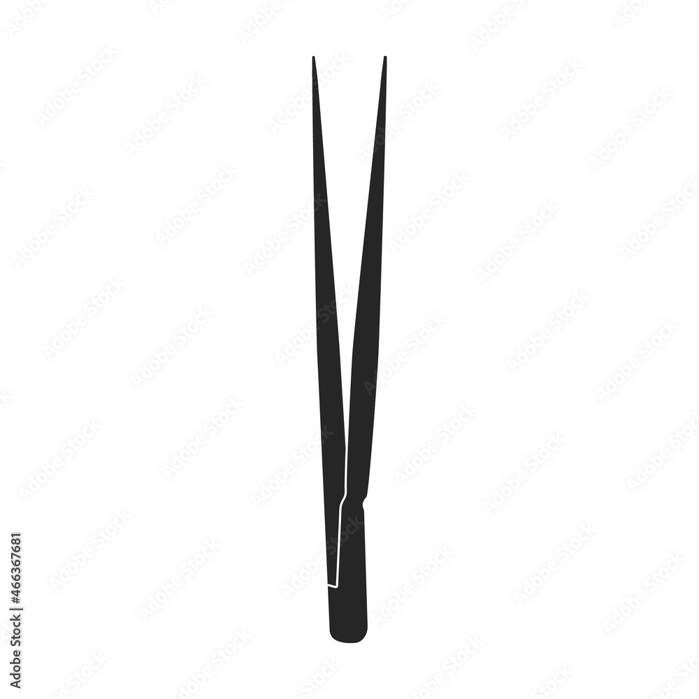 Forceps vector icon.Black vector icon isolated on white background forceps. Forceps vector icon.Black vector icon isolated on white background forceps.