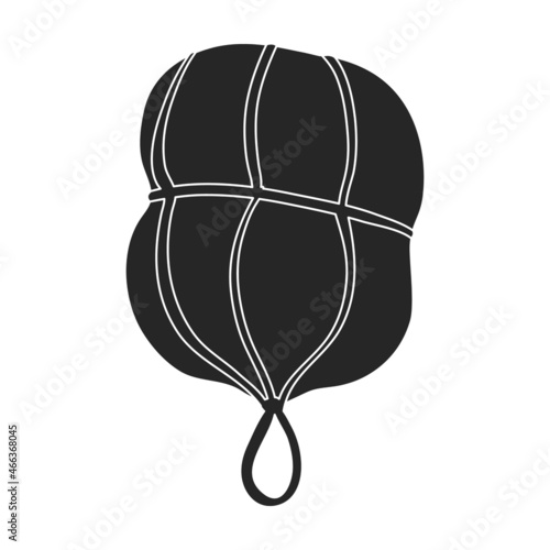 Sausage vector icon.Black vector icon isolated on white background sausage.