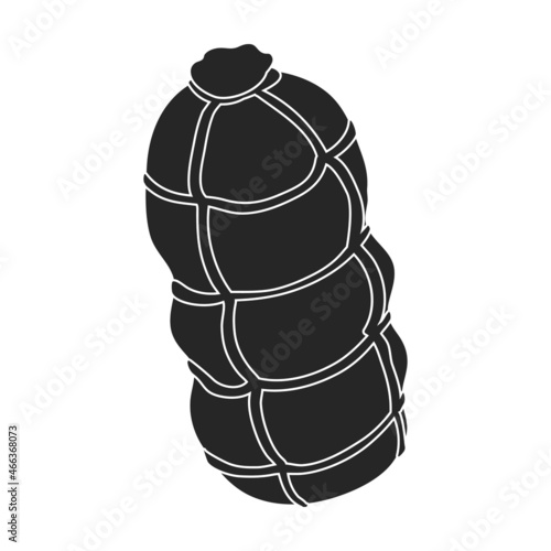 Sausage vector icon.Black vector icon isolated on white background sausage.