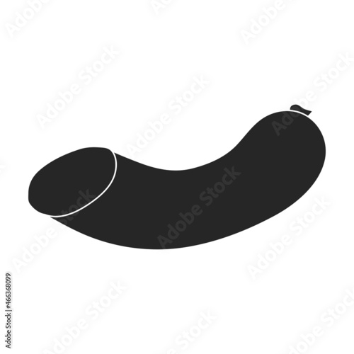 Sausage vector icon.Black vector icon isolated on white background sausage.