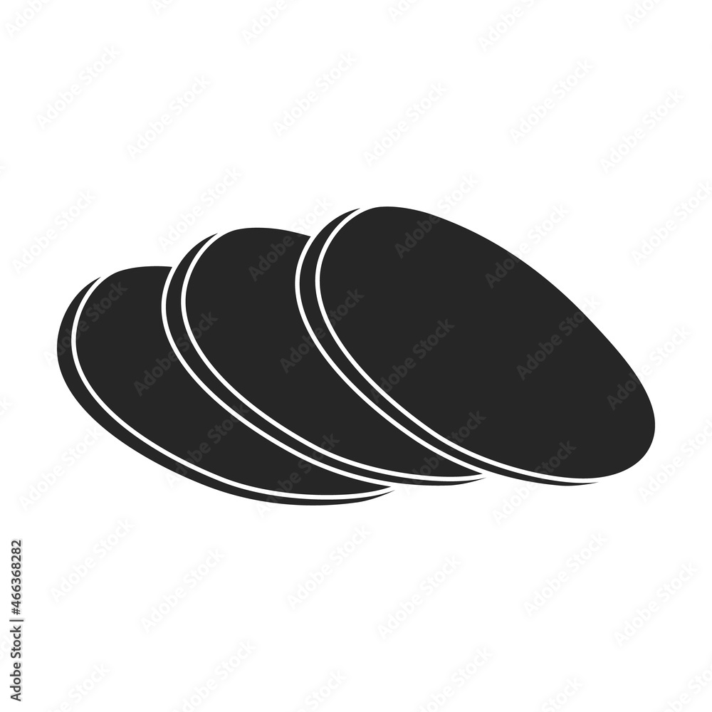Sausage vector icon.Black vector icon isolated on white background sausage. Sausage vector icon.Black vector icon isolated on white background sausage.