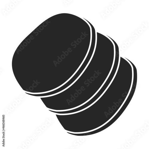Sausage vector icon.Black vector icon isolated on white background sausage.