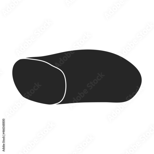 Sausage vector icon.Black vector icon isolated on white background sausage.