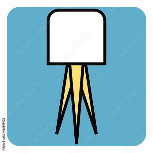 Modern reading lamp, illustration, vector, on a white background.