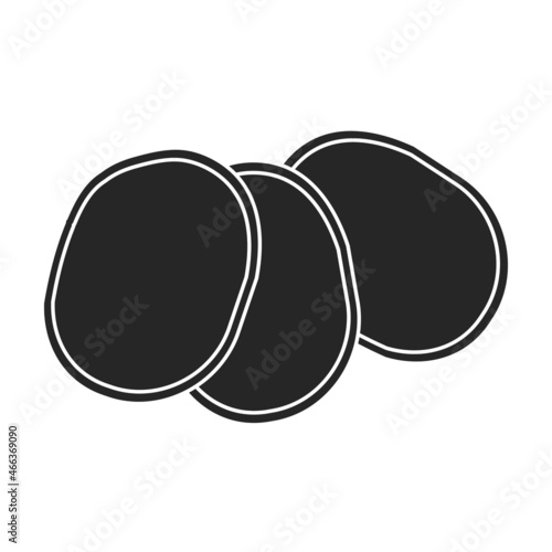 Sausage vector icon.Black vector icon isolated on white background sausage.