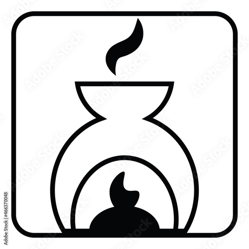 Meditation difusser, illustration, vector, on a white background.