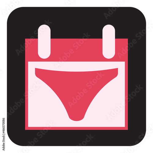 Menstrual calender, illustration, vector, on a white background.