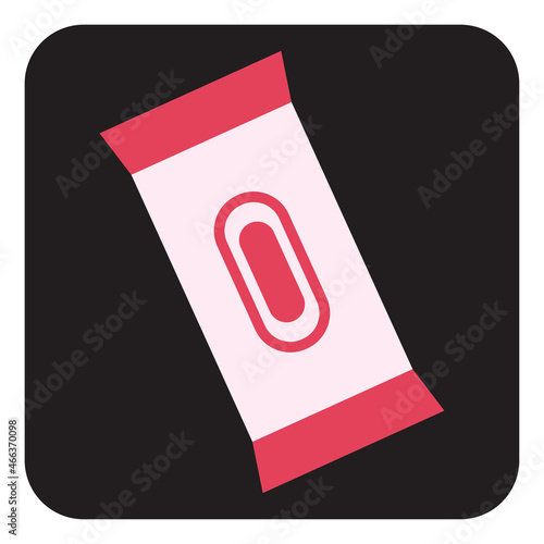 Menstruation napkin, illustration, vector, on a white background.