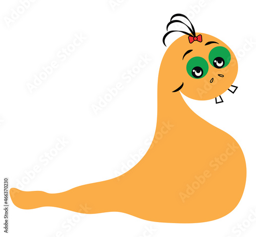 Melancholy monster, illustration, vector, on a white background.