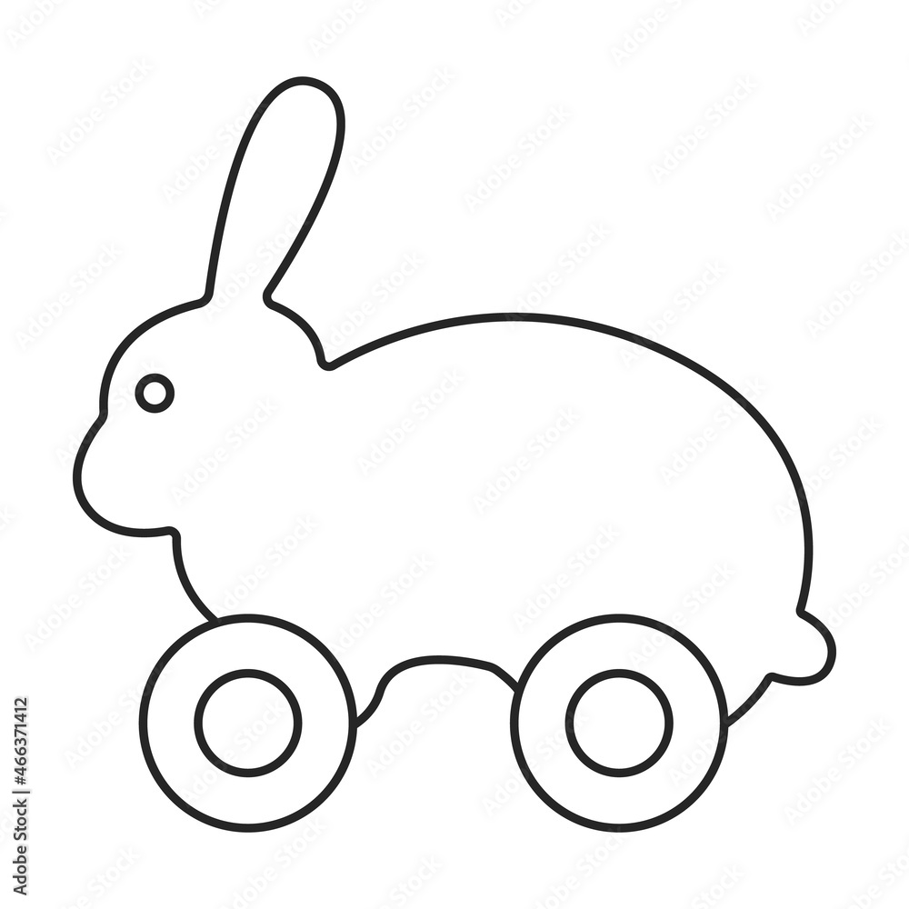 Wooden hare vector icon.Outline vector icon isolated on white background wooden hare. Wooden hare vector icon.Outline vector icon isolated on white background wooden hare.