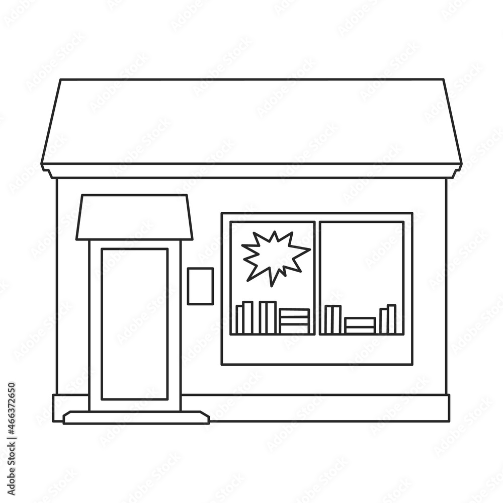 Store vector icon.Outline vector icon isolated on white background store. Store vector icon.Outline vector icon isolated on white background store.