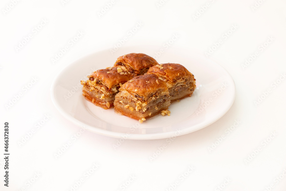 Turkish dessert with walnut, baklava