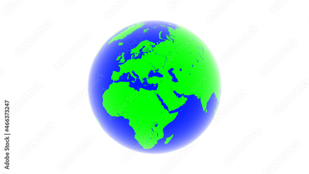 Earth globe isolated on white background. 3D Illustration. Earth globe isolated on white background. 3D Illustration.