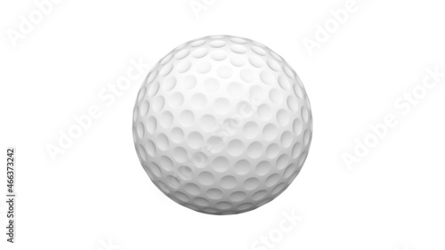 Golf ball isolated on white background. 3d illustration.