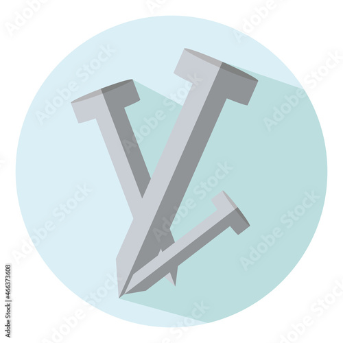 Concstruction nails, illustration, vector, on a white background. photo