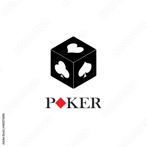 Poker box logo. very suitable for icons, logos, symbols, companies, businesses, etc