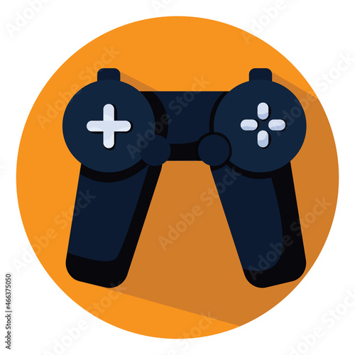 Gaming controller, illustration, vector, on a white background.