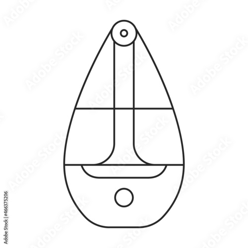 Humidifier vector icon.Outline vector icon isolated on white background humidifier.