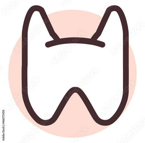 Human thyroid, illustration, vector, on a white background.