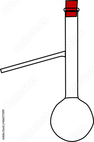実験するフラスコのイラスト